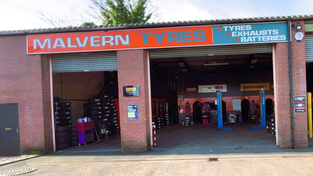 Image of the Malvern Tyres,  Worcester centre